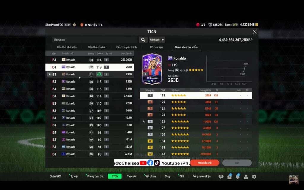 ronaldo de lima gamen.pro fc online 1 1