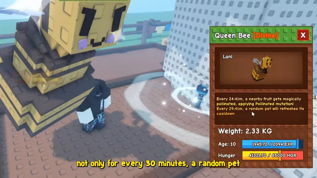 683b0060b8522 HOW TO GET QUEEN BEE SHOWCASE in GROW A GARDEN 1 39 screenshot gamen.pro
