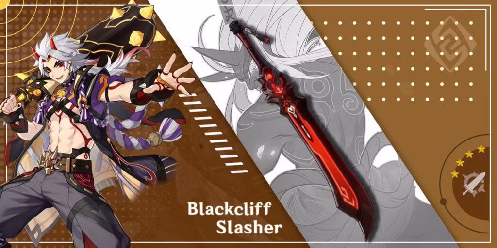 Genshin Impact: Xếp hạng vũ khí tốt nhất cho Arataki Itto (cập nhật 6-2025) 2 arataki itto using blackcliff slasher in genshin impact gamen.pro