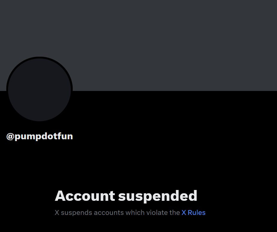 PumpFun bị khóa tài khoản X, nghi vấn úp bô 1 gamen.pro Pump fun banned from X