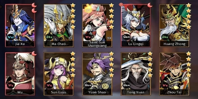 Xếp hạng đội hình đỉnh cao trong Legend of Kingdoms (cập nhật tháng 06-2025) 1 gamen.pro list of heroes in legend of kingdoms jpg 820