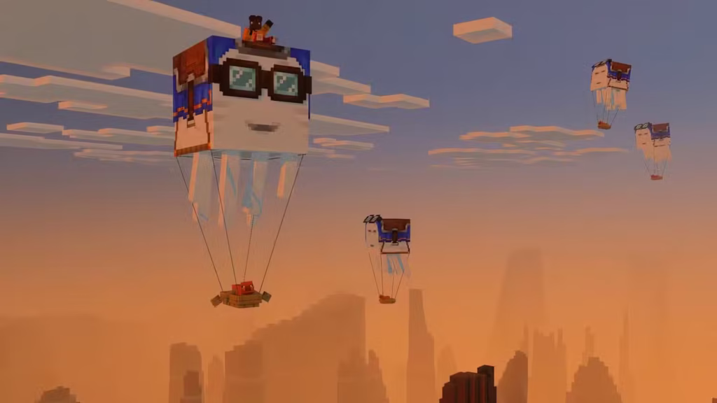 Minecraft nhìn lên bầu trời có vì tinh tú mang tên Chase the Skies 2 gamen.pro minecraft vibrant memories aerial shot