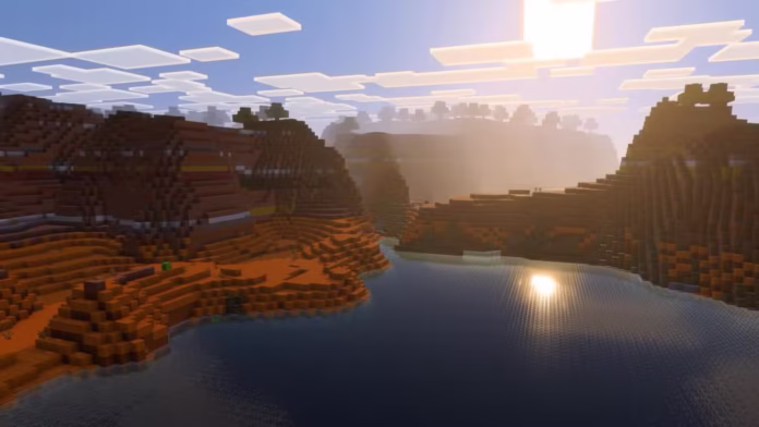 gamen.pro minecraft vibrant visuals canyon sun water