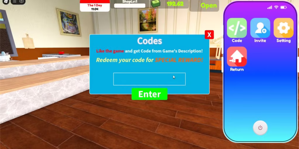 gamen.pro restaurant simulator codes 4