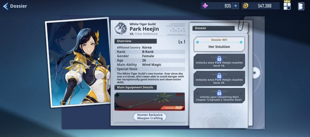 Solo Leveling Arise: Xếp hạng toàn diện thợ săn và vũ khí (cập nhật tháng 06-2025) 2 gamen.pro solo leveling park heejin