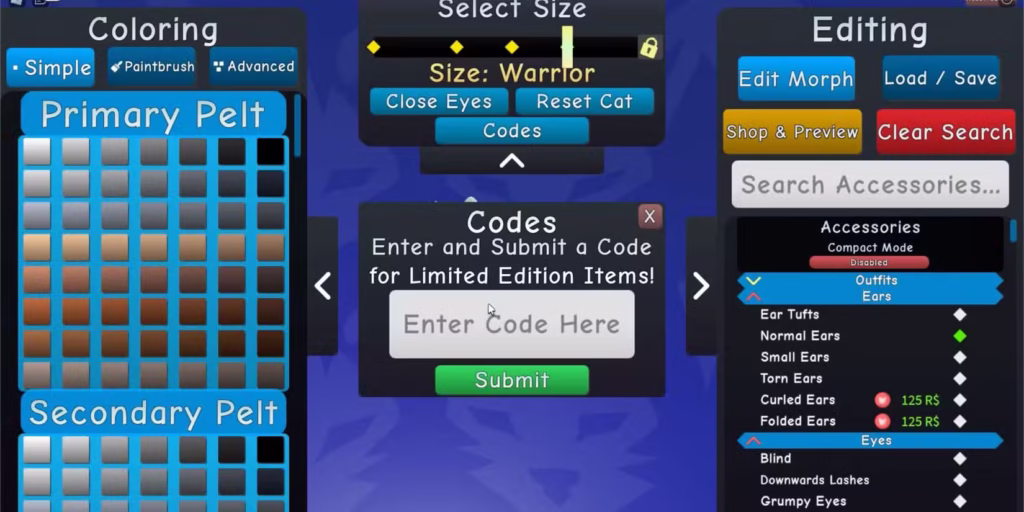 gamen.pro warrior cat ultimate edition codes 4