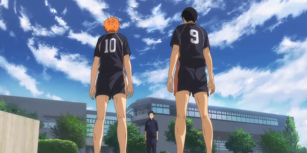 hinata and kageyama stand together outside in haikyuu cropped gamen.pro