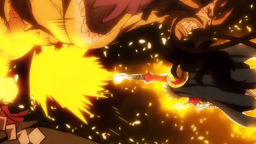 luffy hits kaido with advanced conqueror s haki one piece gamen.pro