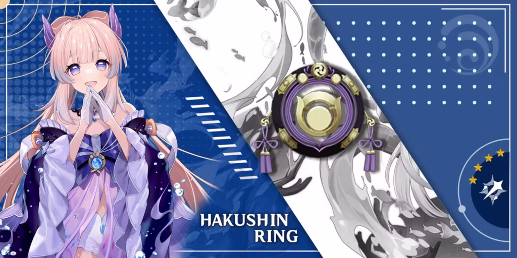 sangonomiya kokomi using hakushin ring in genshin impact gamen.pro 1