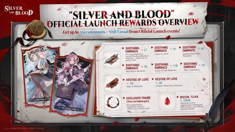 Silver and Blood: Requiem - Hành trình huyền bí của những linh hồn bất tử 2 silver and blood official launch rewards jpg 820 gamen.pro