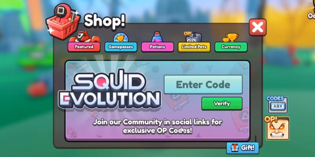 Mã code Squid Evolution tháng 6/2025 2 squid evolution codes 4 gamen.pro