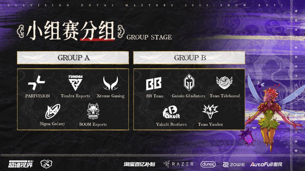 Clavision Masters 2025: Snow-Ruyi - Giải đấu Dota 2 đáng chú ý nhất châu Á 1 gamen.pro Clavision Masters 2025 Snow Ruyi Groups 1024x576 1
