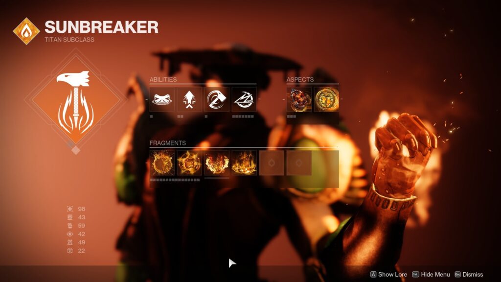 Destiny 2: Hướng dẫn build Titan hệ Lửa (Solar) mạnh nhất trong Edge of Fate 1 gamen.pro Destiny 2 Titan Sunbreaker subclass setup with Solar build elements 1024x576 1