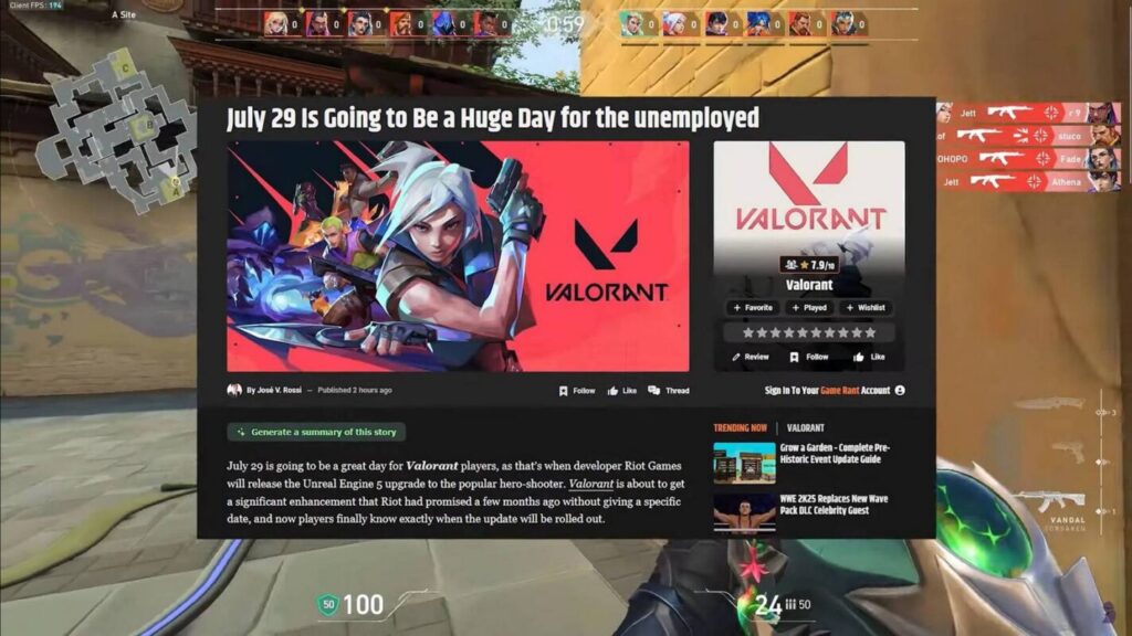 gamen.pro Valorants Unreal Engine 5 update how large is it