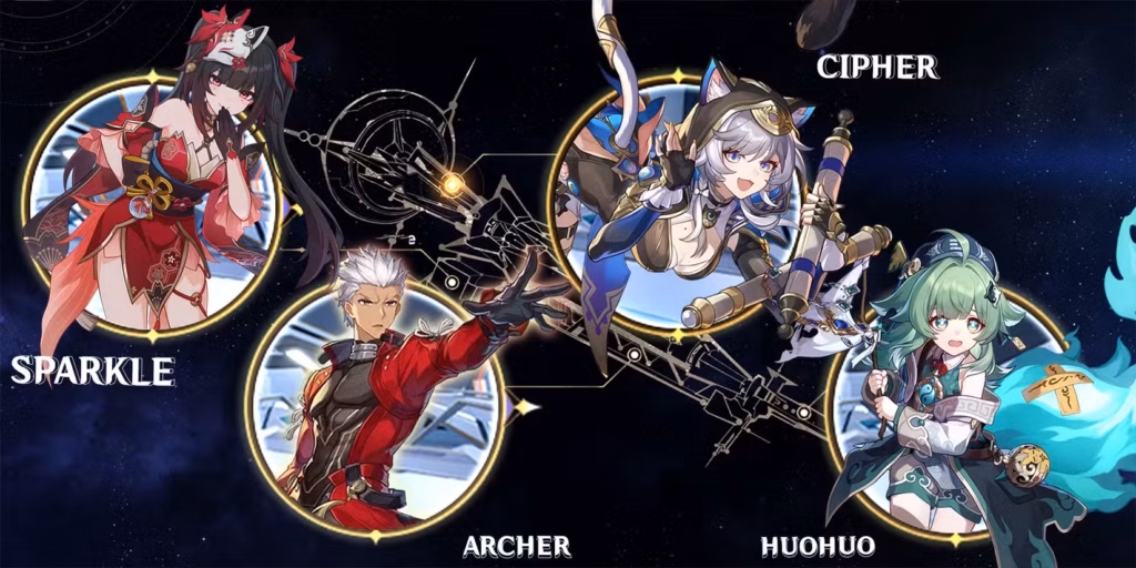 gamen.pro archer cipher huohuo and sparkle team composition in honkai star rail
