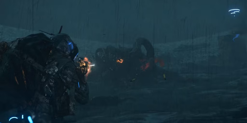 gamen.pro fighting a octopoid bt in death stranding 2 on the beach