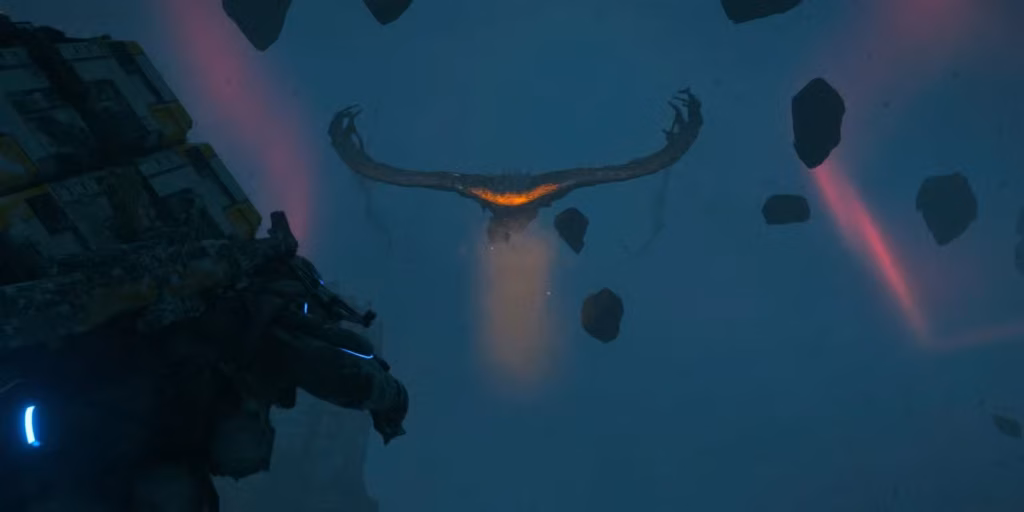gamen.pro fighting a raia bt in death stranding 2 on the beach