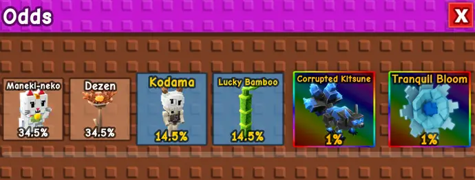 gamen.pro grow a garden corrupted kitsune odds