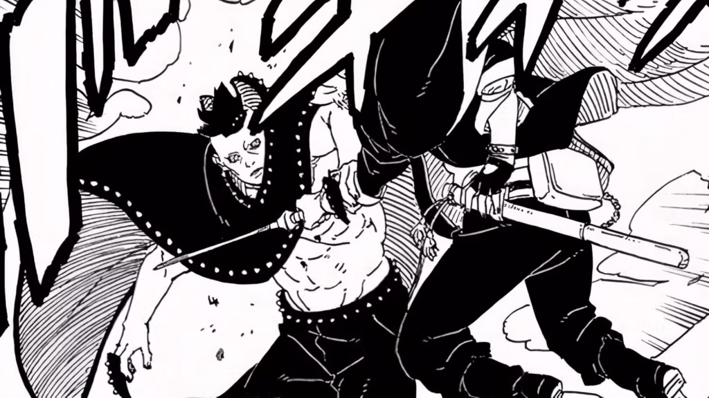 Boruto: Two Blue Vortex Chapter 24 - Mở đầu arc mới với trận chiến đỉnh cao tại Sunagakure 3 gamen.pro purple lightning boruto vs jura boruto tbv chapter 24 raw spoilers