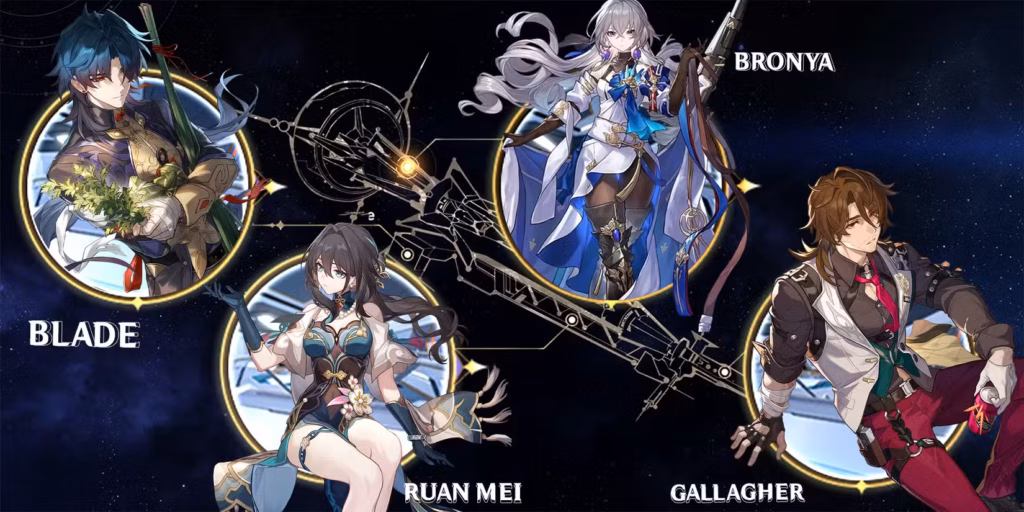 gamen.pro ruan mei bronya gallagher and blade team composition in honkai star rail