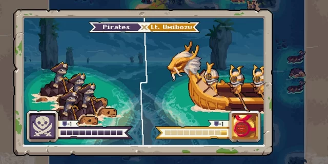 gamen.pro wargroove 2 pocket edition android ios pirates on turtle like creatures attacking a yellow ship 1 jpg 640 1