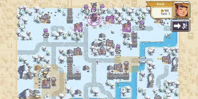 gamen.pro wargroove 2 pocket edition android ios skeletons attaking a snowy village 1 jpg 640