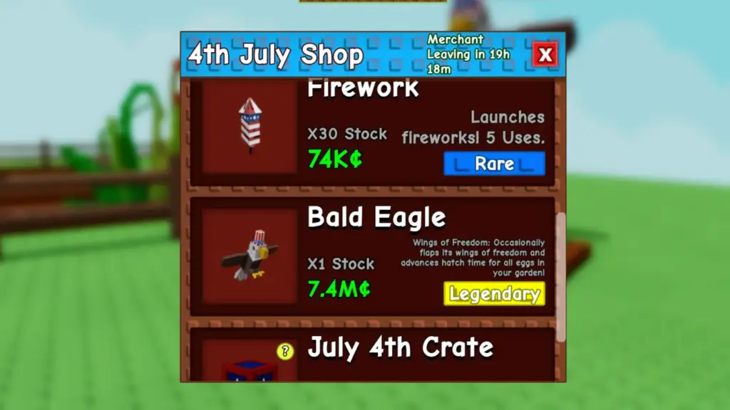 grow a garden bald eagle uncle sam shop menu gamen.pro