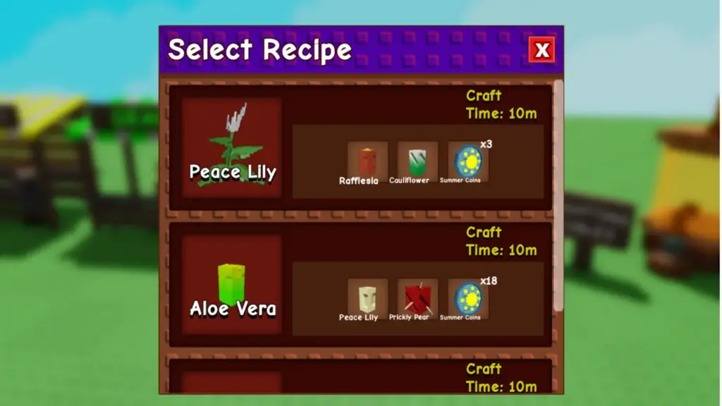 Grow a Garden: Cách chế tạo Peace Lily 1 grow a garden peace lily crafting menu gamen.pro