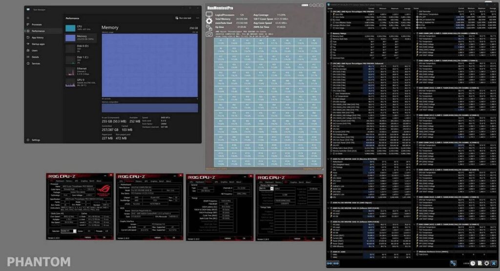 G.SKILL thiết lập kỷ lục overclock với RAM DDR5-8400 256GB 1 02 gskill rdimm ddr5 8400 256gb memtest oc screenshot
