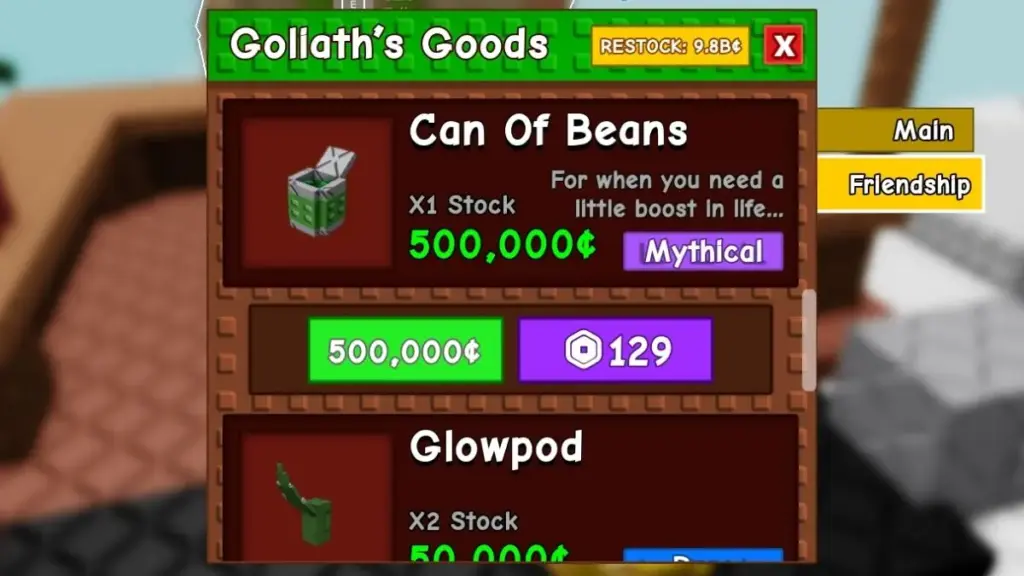 Cách nhận và sử dụng Can of Beans trong Grow a Garden 1 gamen.pro Can of Beans in Goliaths Goods Shop
