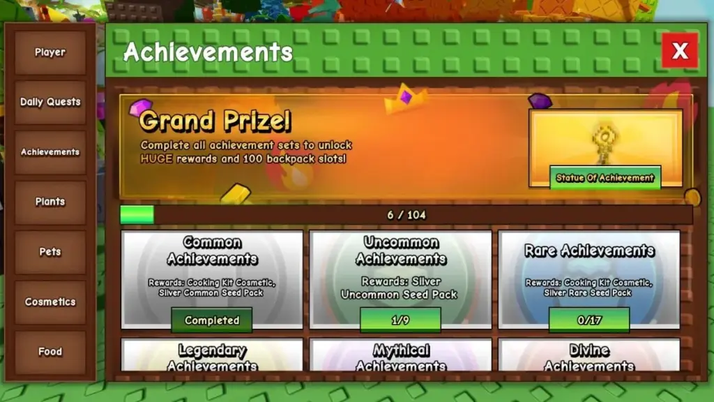 gamen.pro Grow a Garden Achievements 1