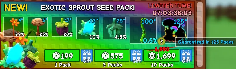 Grow a Garden: Các loại cây trong gói hạt giống Sprout Seed Pack 2 gamen.pro Grow a Garden Premiun Sprout Seed Pack