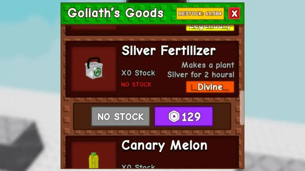 gamen.pro Silver Fertilizer in Grow a Garden