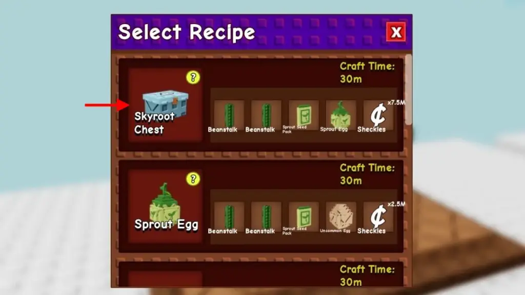 gamen.pro Skyroot Chest Crafting Station Grow a Garden