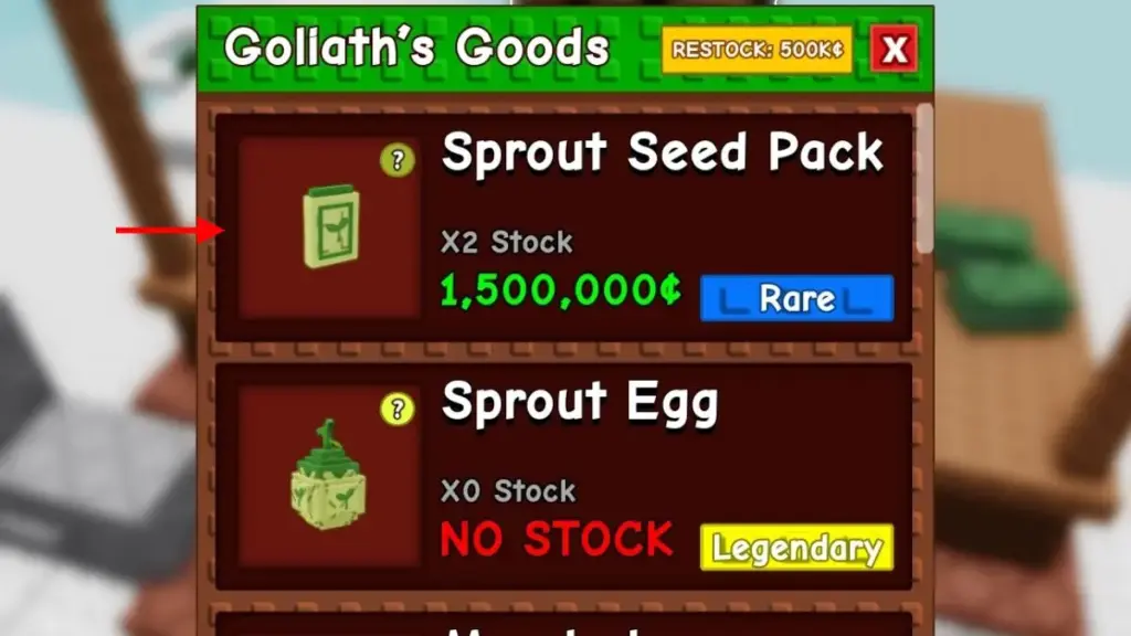 Grow a Garden: Các loại cây trong gói hạt giống Sprout Seed Pack 1 gamen.pro Sprouts Seed Pack from Goliath Shop