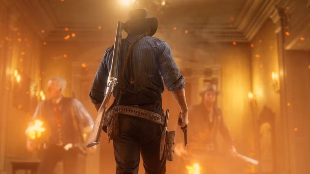 gamen.pro arthur in the burning braithwaite manor in red dead redemption 2