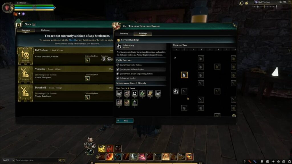 gamen.pro ashes of creation towns preview building upgrades
