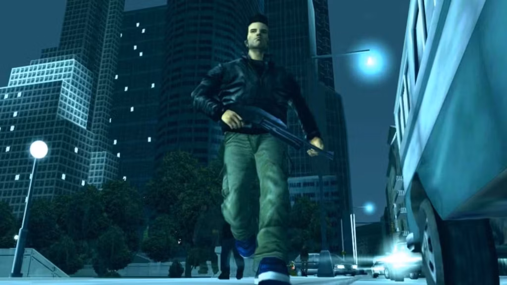 gamen.pro claude walking around liberty city with a shotgun grand theft auto 3