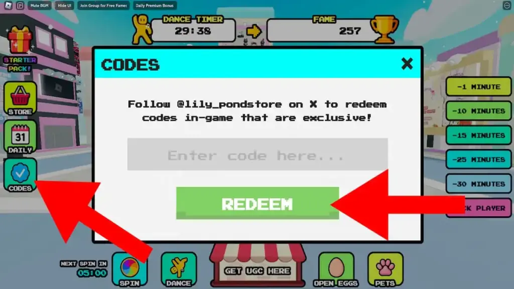 gamen.pro how to redeem dance for ugc codes