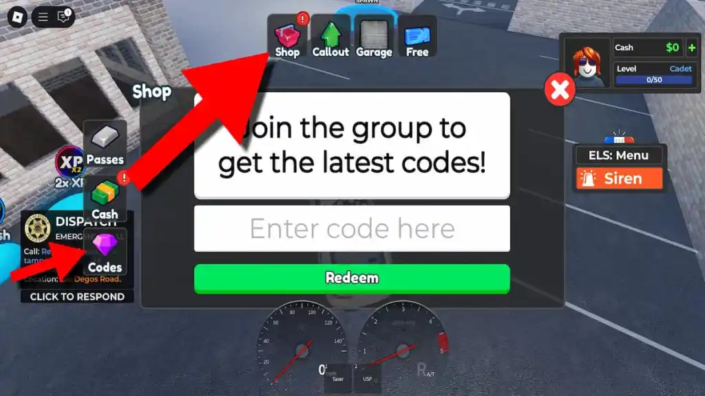 gamen.pro how to redeem dispatch police simulator codes