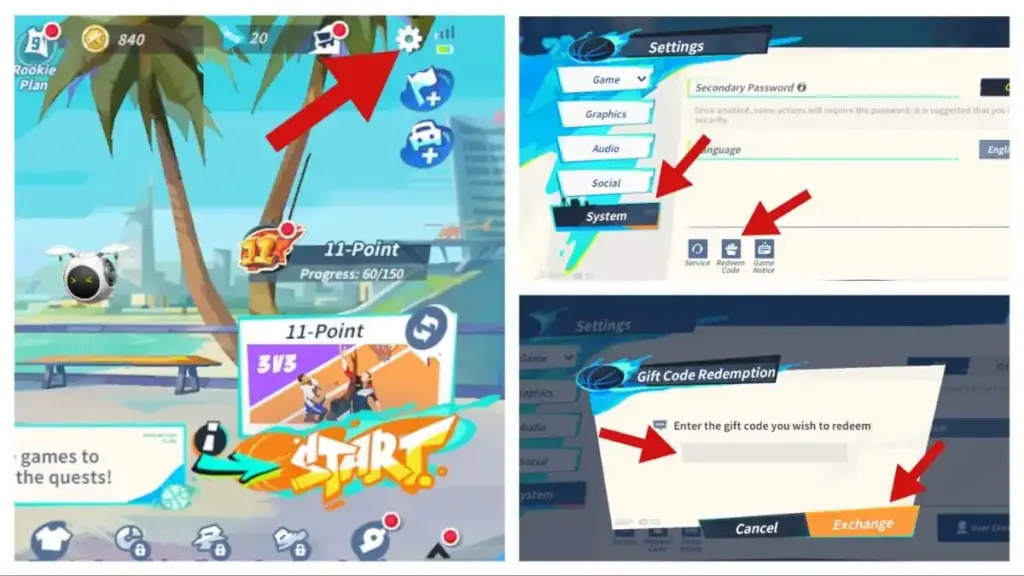 gamen.pro how to redeem dunk city dynasty codes