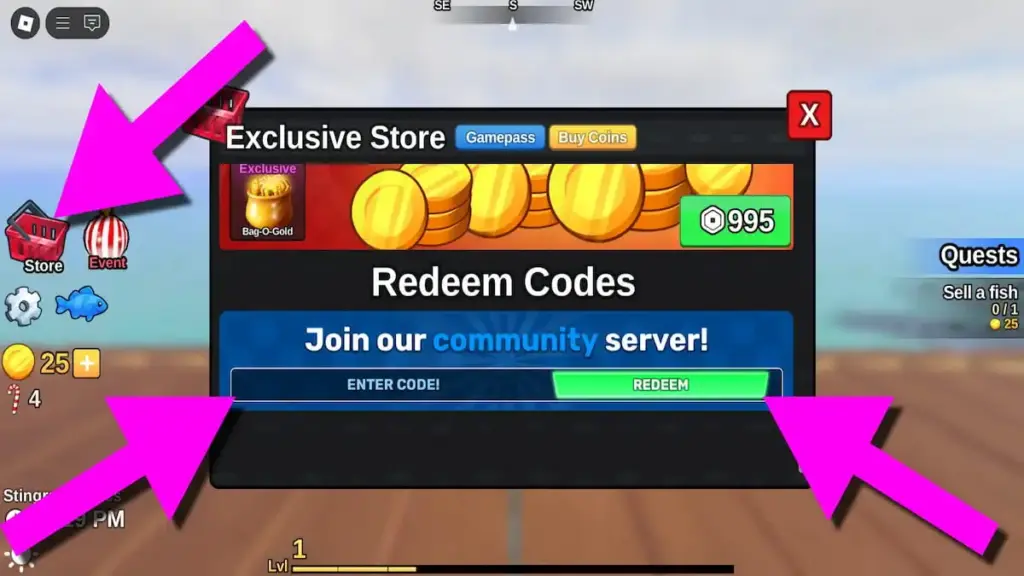 gamen.pro how to redeem fish it codes