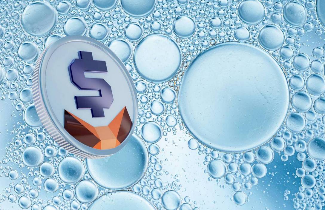 Abstract oil bubbles colored background