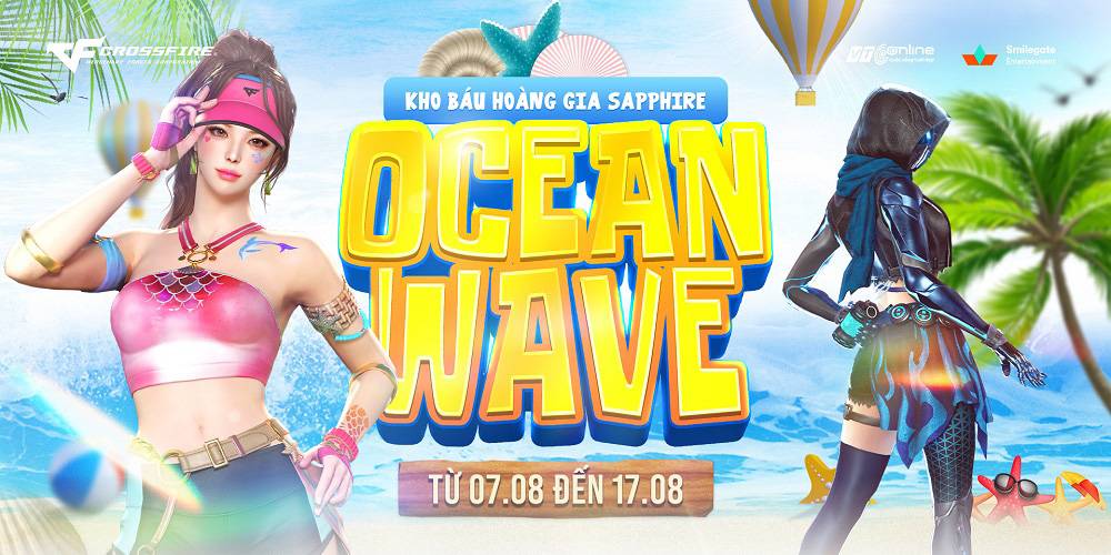 Tận hưởng mùa hè với Kho Báu Hoàng Gia Sapphire Ocean Wave của Đột Kích 1 gamen.pro ocean wave cf 06082025 1