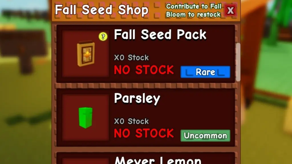 gamen.pro Fall Seed Shop Catalog Grow a Garden