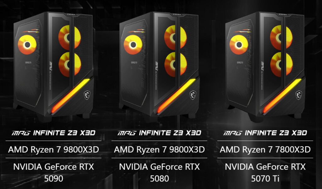 MSI ra mắt MPG Infinite Z3 X3D với CPU Ryzen 7 9800X3D/7800X3D 3 gamen.pro MSI X3D GAMING PCS2