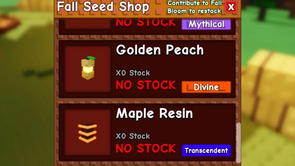 Grow a Garden: Maple Resin – Hạt giống Transcendent mới của sự kiện Mùa Thu 1 gamen.pro Maple Resin in Grow a Garden