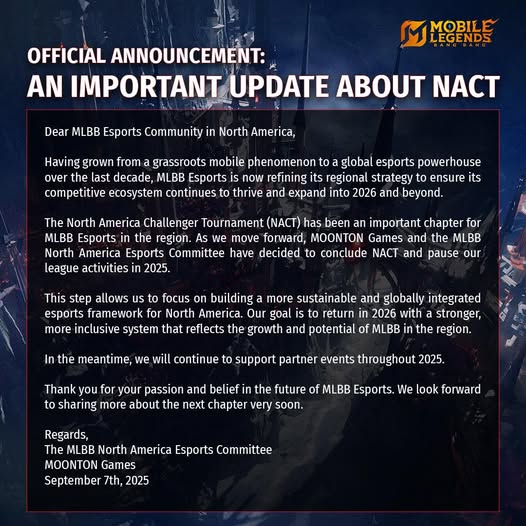 gamen.pro NACT pauses in 2025