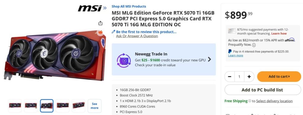 gamen.pro NEWEGG MSI 5070TI MLG 1536x587 1