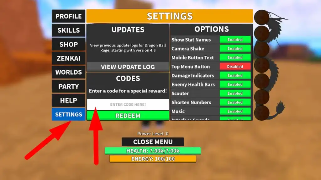 gamen.pro how to redeem codes in dragon ball rage